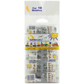 Lantejoula Metalizada Prata 10Mm Potes 2G