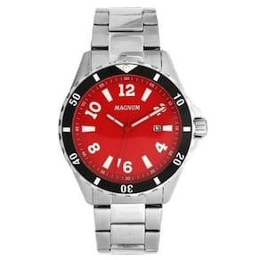 Relógio Masculino Magnum Prata/Vermelho Ma35002V