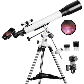 Solomark Telescópio Refrator 70mm Apertura 700mm Com Montagem Eq E Adaptador
