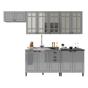 Cozinha Modulada Firenze 5 Peças com Aéreo 120cm - Indékes