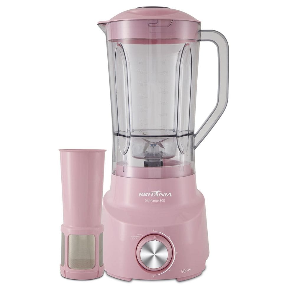 Liquidificador Britania All Pink Turbo 1000W 4 Velocidades jarra 2.6L 220V
