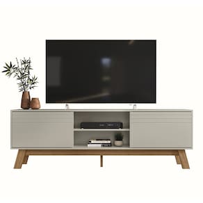Rack Bancada Para TV 75 Pol 180cm Dulce Off White Z49 - Mpozenato