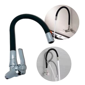 Torneira Monocomando Flexível Aço Inox Cozinha Lavanderia - Preto