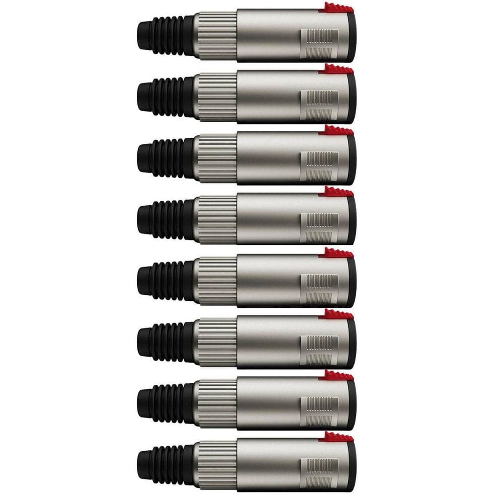 Kit 8 Conector P10 Fêmea 3 Polos Wireconex WC197
