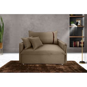 Poltrona Sofá-cama Valence Premium 140cm SoftGel 33 - Marrom