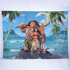 Painel de Festa Retangular Moana Diversas Medidas - Fera Print