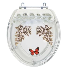 Assento De Privada Avenca Borboleta Acrilico Transparente Izy Deca