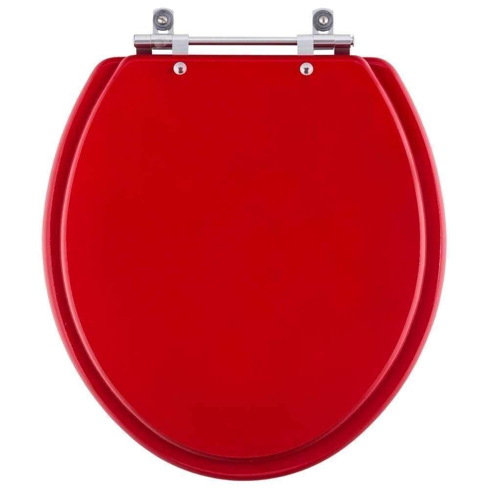 Assento Sanitário Convencional Oval Vermelho
