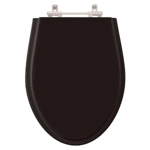 Assento Sanitario Poliester Absolute Preto Para Vaso Ideal Standard