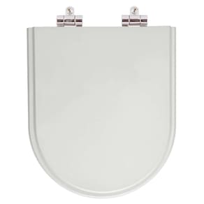 Assento Sanitário Poliester Soft Close Greca Cinza Claro Para Vaso Belize