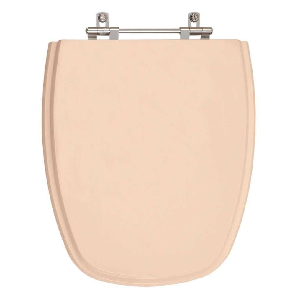Assento Sanitário Poliester Monte Carlo Rosa Floral Para Vaso Deca