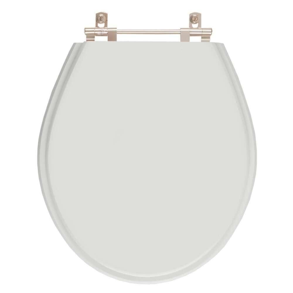 Assento Sanitário Poliester Carina Cinza Claro Para Vaso Ideal Standard