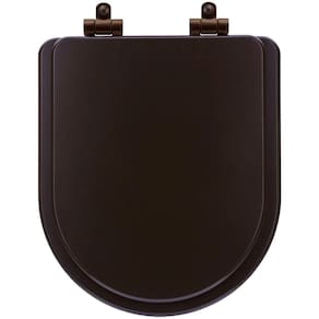 Assento Sanitário Poliéster Soft Close Link-lk Marrom Fosco Para Vaso Deca Com Ferragem Marrom