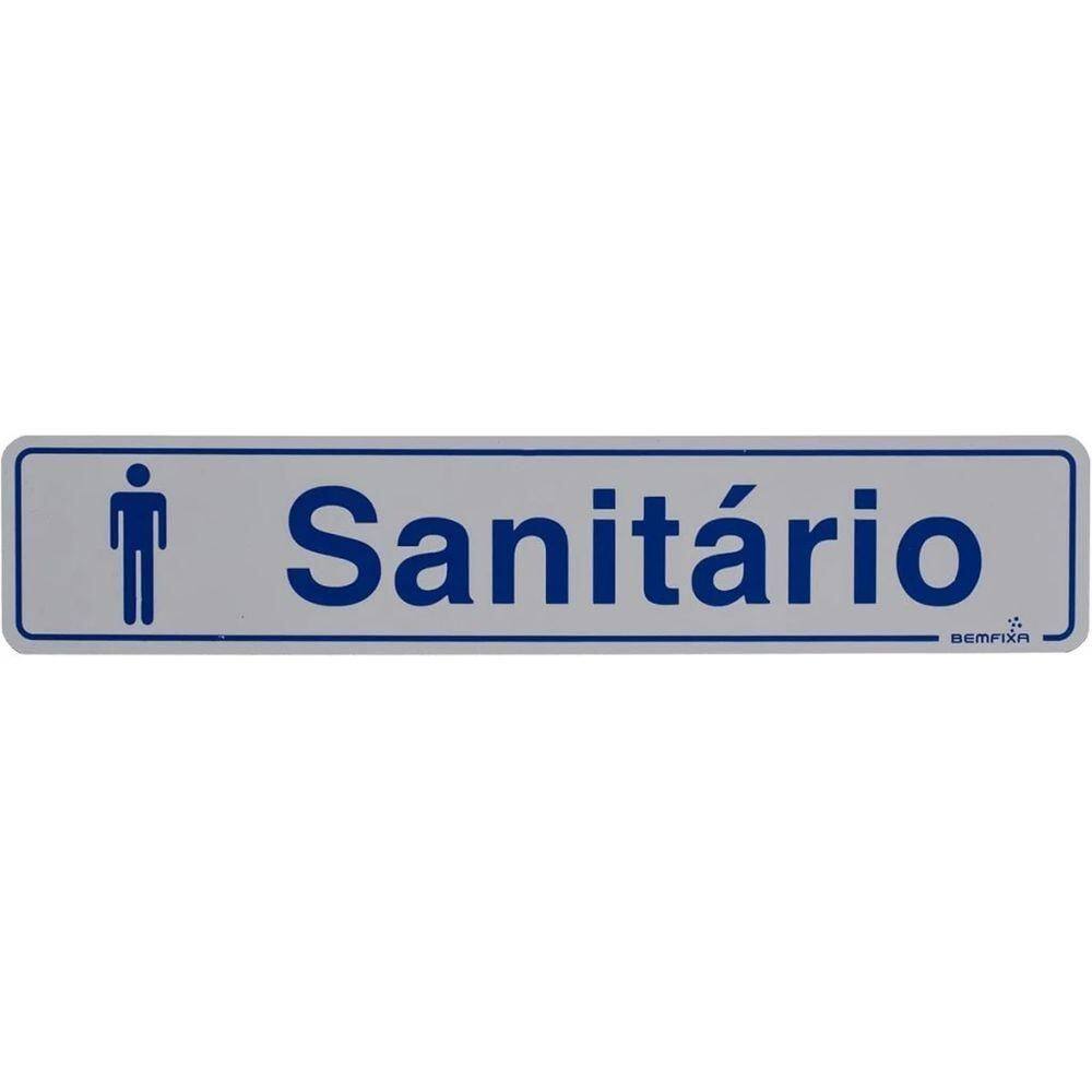 Placa Sanitário Masculino 5cmx25cm - Bemfixa