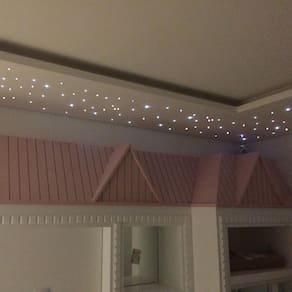 Kit Iluminação Fibra Óptica Noite Estrelado Gesso 500 Branco