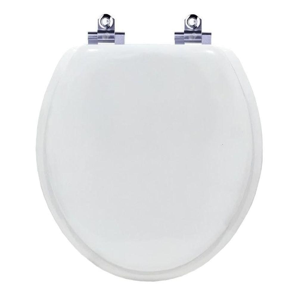 Tampa De Vaso Almofadada Com Amortecedor Ravena Branco Para Vaso Deca