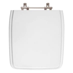 Tampa De Vaso Sanitario Poliester Malva Branco Para Bacia Mari