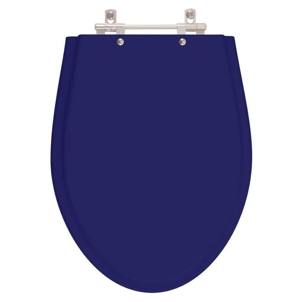 Assento Sanitario Poliester Absolute Azul Cobalto Para Vaso Ideal Standard
