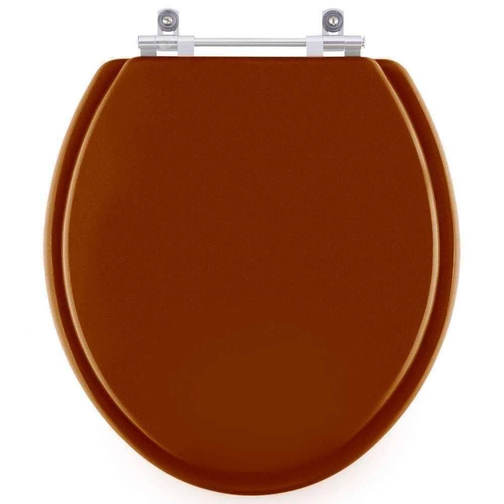Assento Sanitario Poliéster Convencional Oval Caramelo Para Vaso Icasa