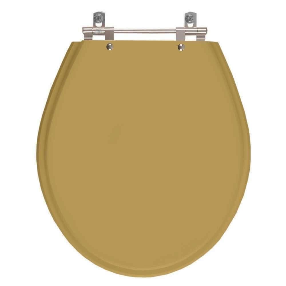 Assento Sanitário Poliester Carina Amendoa Para Vaso Ideal Standard
