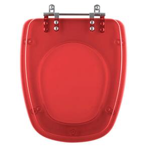 Assento Sanitário Poliester Monte Carlo Vermelho Para Louça Deca