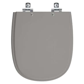 Assento Sanitário Soft Close Dona Beja Cinza Escuro Para Vaso Santa Clara