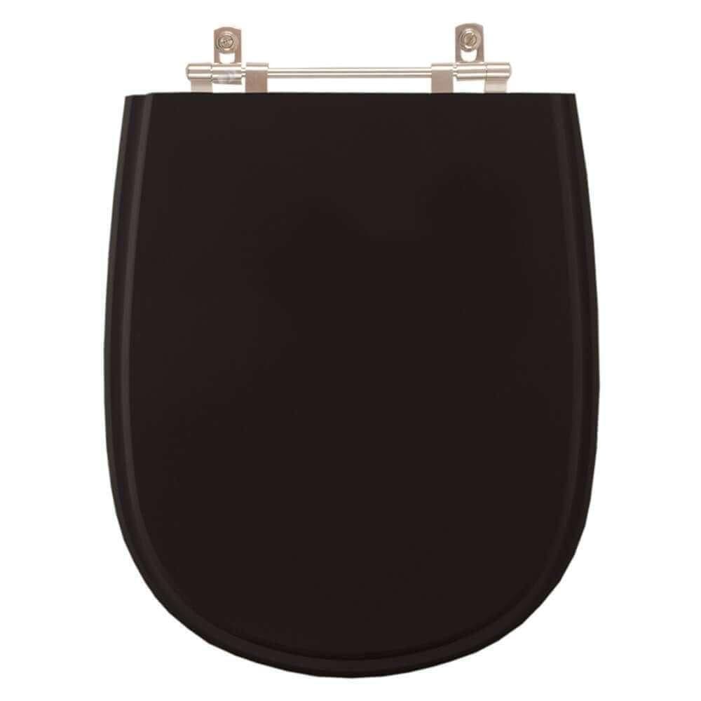 Assento Sanitario Poliester Paris Preto Para Vaso Ideal Standard