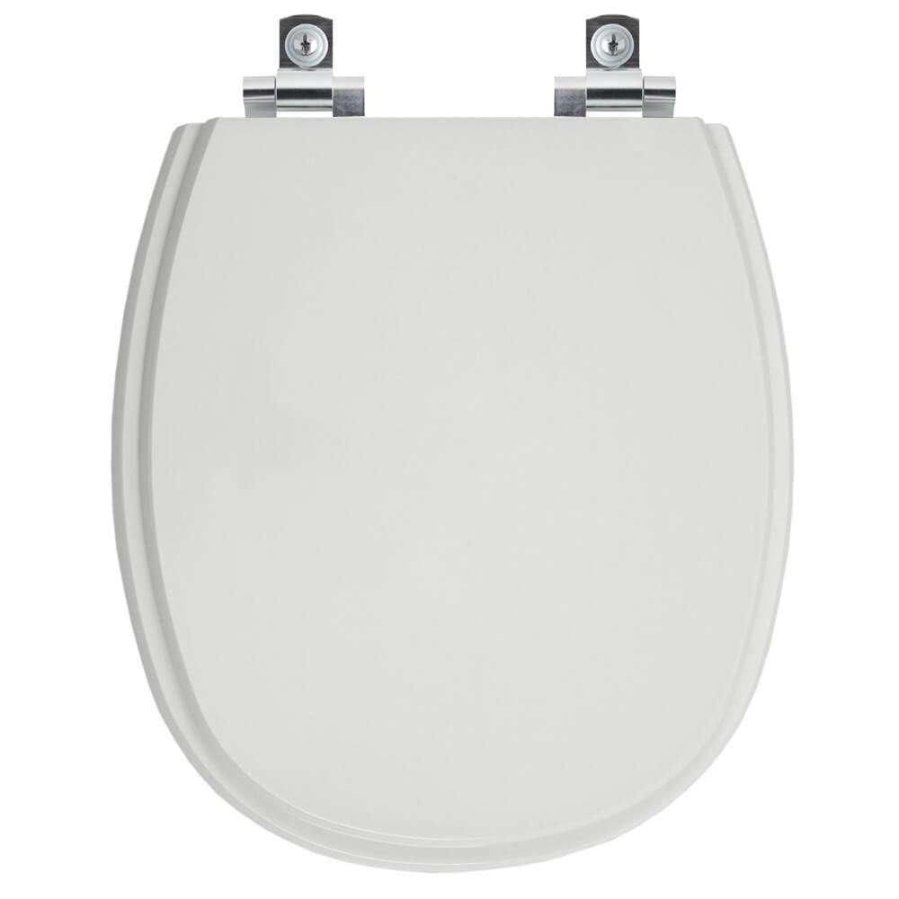 Assento Sanitário Soft Close Alamo Cinza Claro Para Vaso Santa Clara