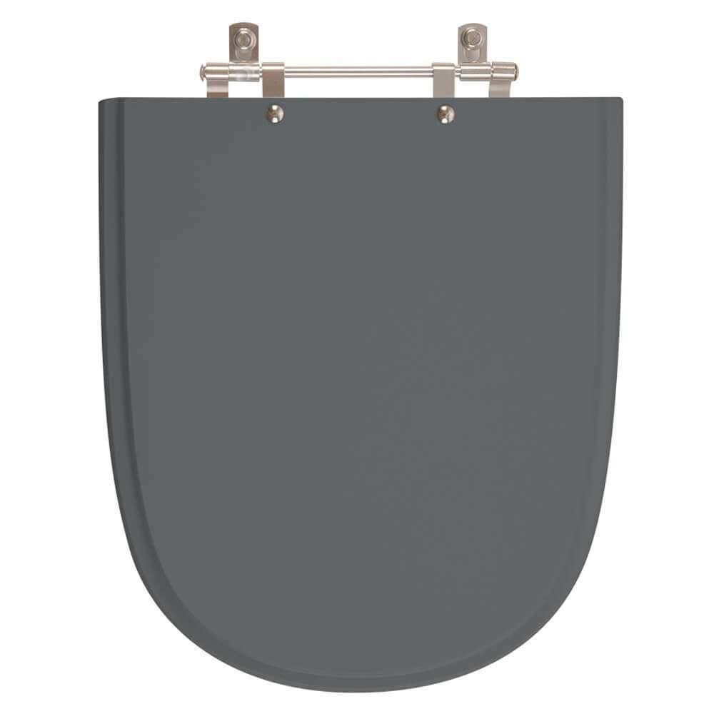 Assento Sanitário Poliester Ezedra Cinza Quartzo (cinza Escuro) Para Vaso Ideal Standard