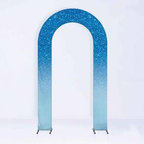 Painel de Festa em Arco com Forro Brilho Azul Claro 1,50 metros - Fera Print