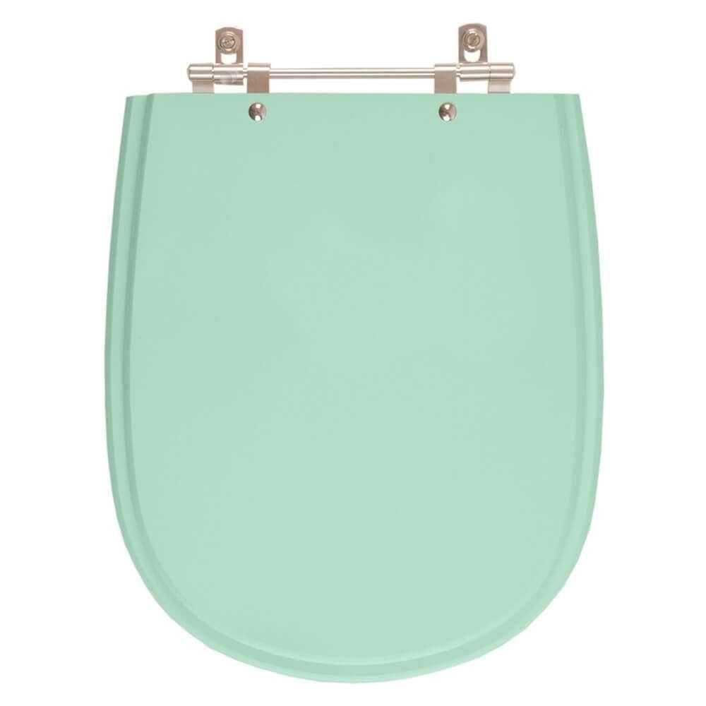 Assento Sanitário Poliester Paris Verde Claro Para Vaso Ideal Standard