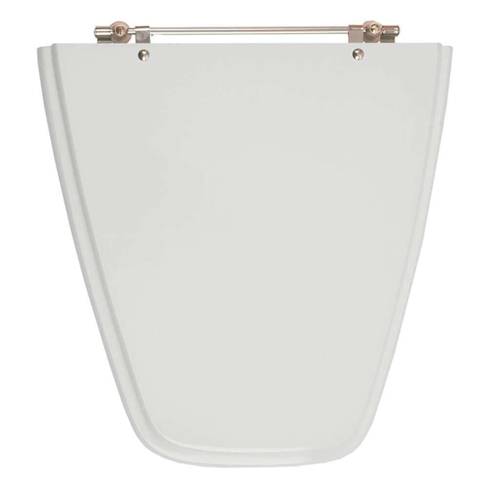 Assento Sanitário Poliester Plaza Cinza Claro Para Vaso Ideal Standard