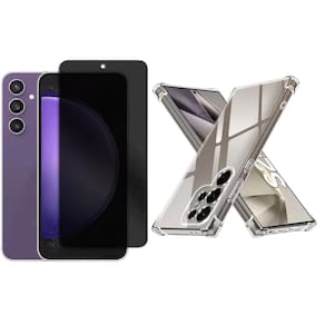 Capa Capinha + Pelicula Galaxy S25 Ultra Privacidade Anti Curioso - Armyshield