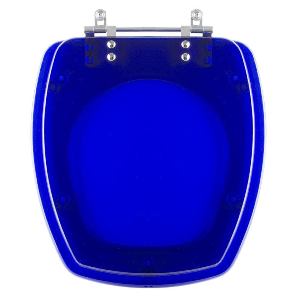 Assento Sanitário Poliester Thema Azul Transparente Para Vaso Incepa