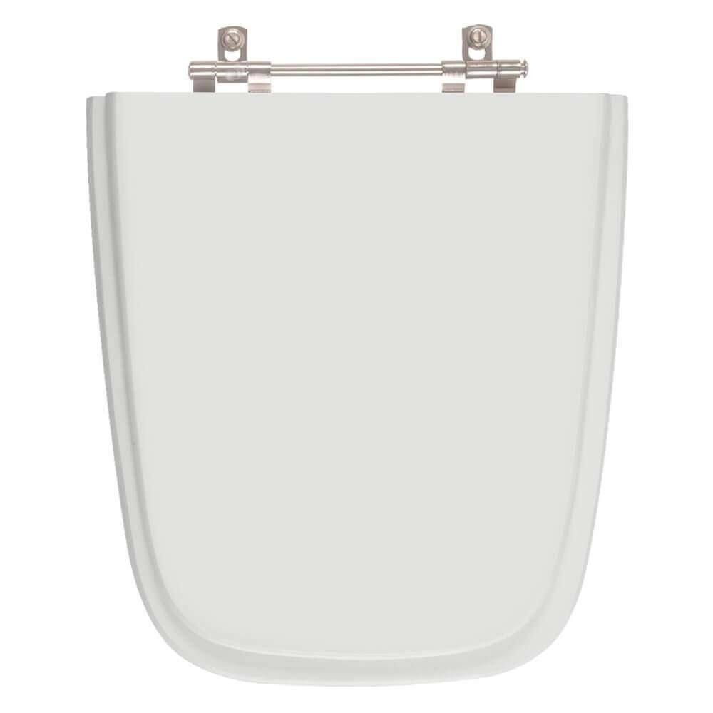 Assento Sanitário Poliester Aero Cinza Claro Para Vaso Ideal Standard