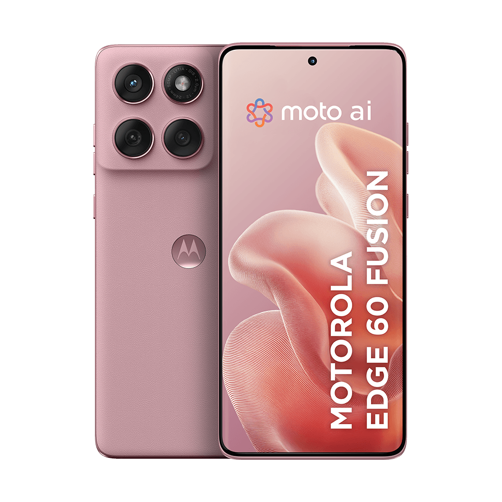 Smartphone Motorola Edge 60 Fusion 5G - 256GB 24GB (8GB RAM+16GB Ram Boost) moto AI 50MP Sony Camera Ultraresistencia militar IP68 NFC - Rosa