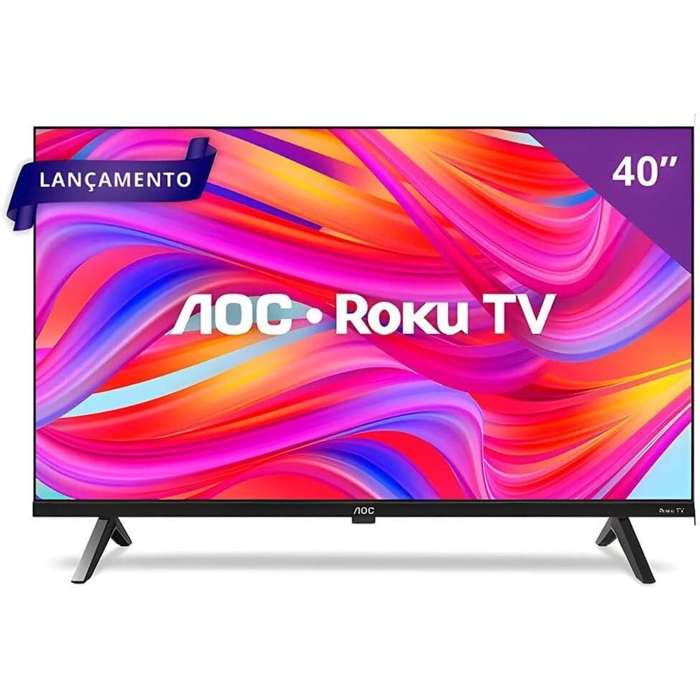 TV 40” LED Smart AOC Roku 40S5145/78G – Conectividade e Qualidade na Sua Sala