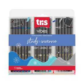 Caneta superfina Tris Vibes Inverno 18 cores fine line 0.4mm