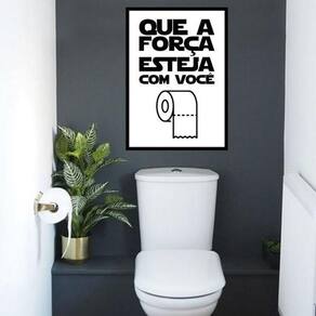 Quadro Que A Força Esteja Com Você 60X40Cm Moldura Preta