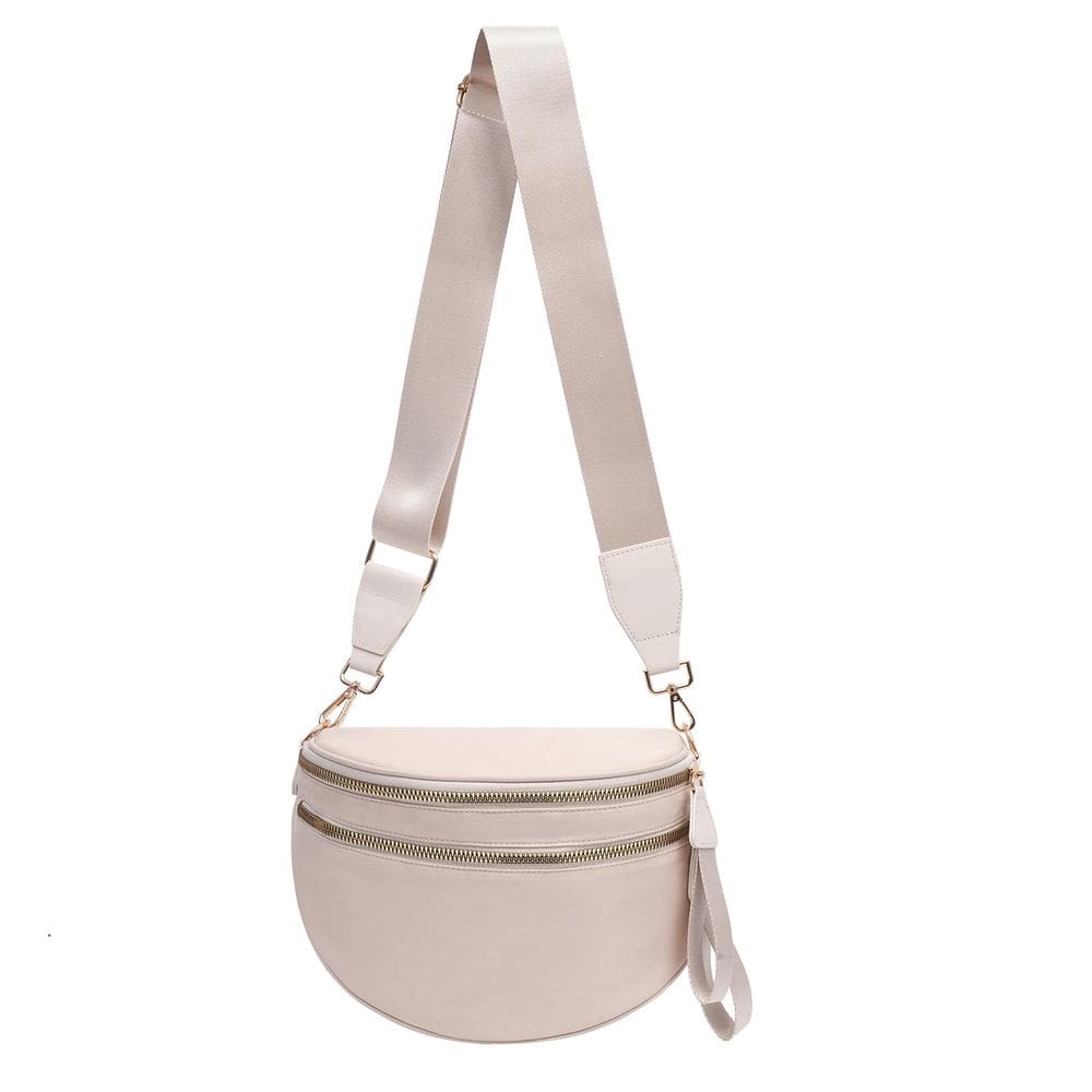Bolsa transversal Kuifang Bege de nylon resistente à água para mulheres