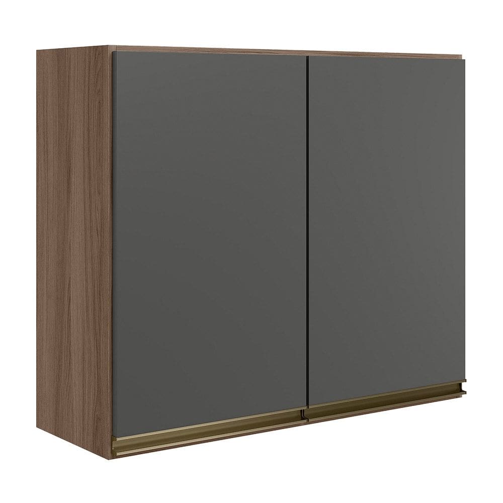 Armario Aereo 2 Portas MDF 80 cm Kali 12211 Carvalho Toq Chumb0 Nicioli