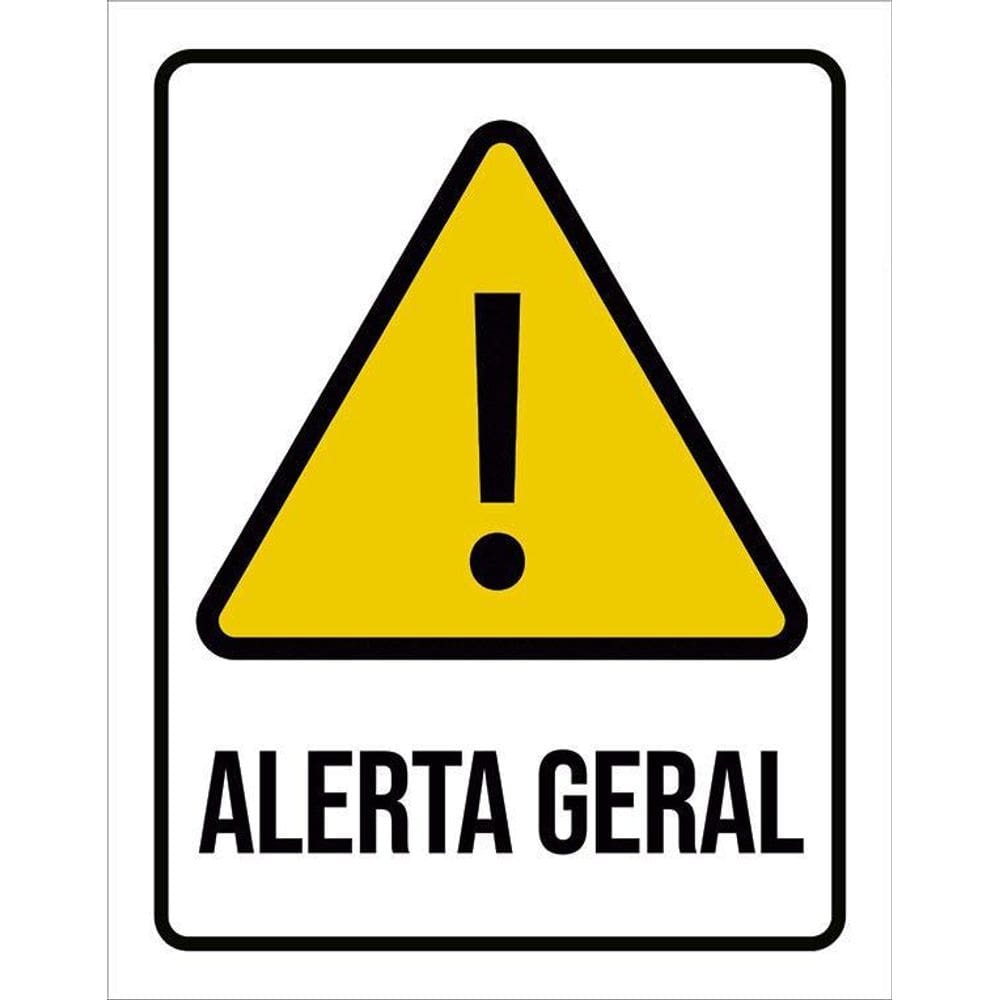 Placa Cuidado Alerta Geral 18X23