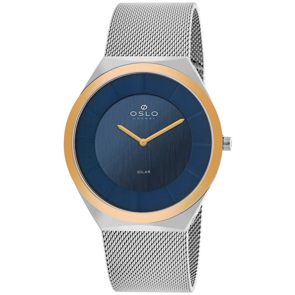 Relógio Oslo Masculino Ref: Omtsssvs0005 D1sx Slim Solar Bicolor