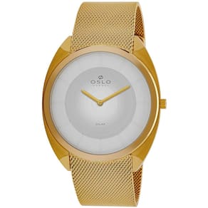 Relógio Oslo Masculino Ref: Omgsssvs0002 B1kx Slim Solar Dourado