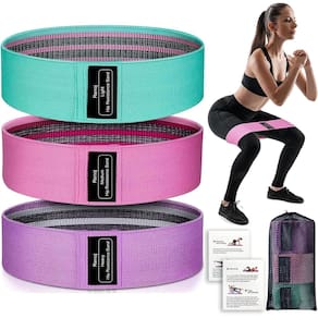 Bandas de resistência, faixas de exercício físico, tiras de ioga para mulheres e homens Kit 3 LARGOS