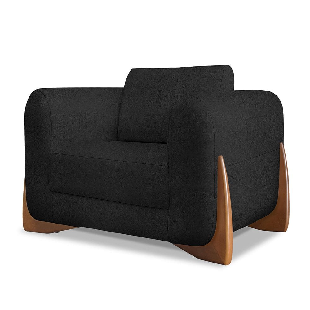 Poltrona Jobim Linho Boucle - Lucadi Home