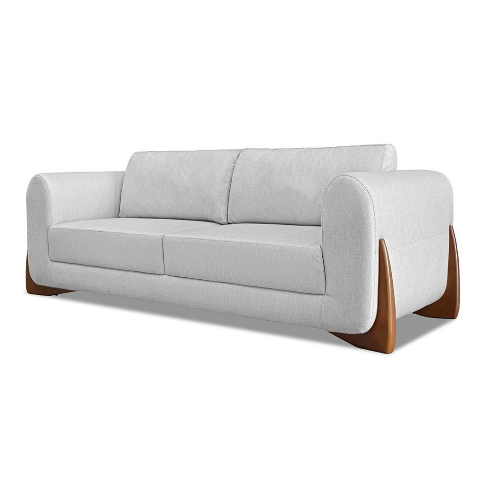 Sofá Jobim 3 Lugares 2,50 Linho Rustico Grigio - Lucadi Home