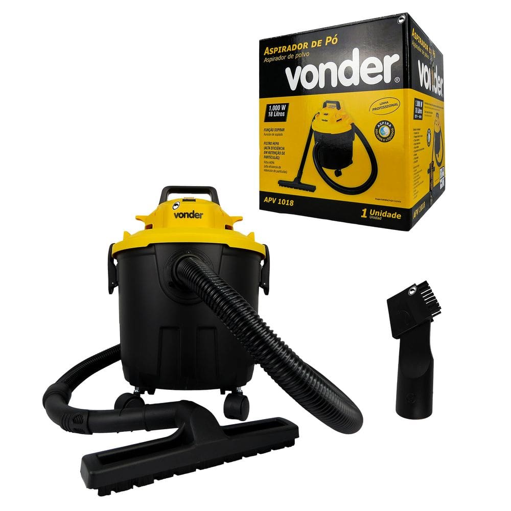 Aspirador De Pó e Líquidos 1000W 18 Litros APV 1018 127V Vonder