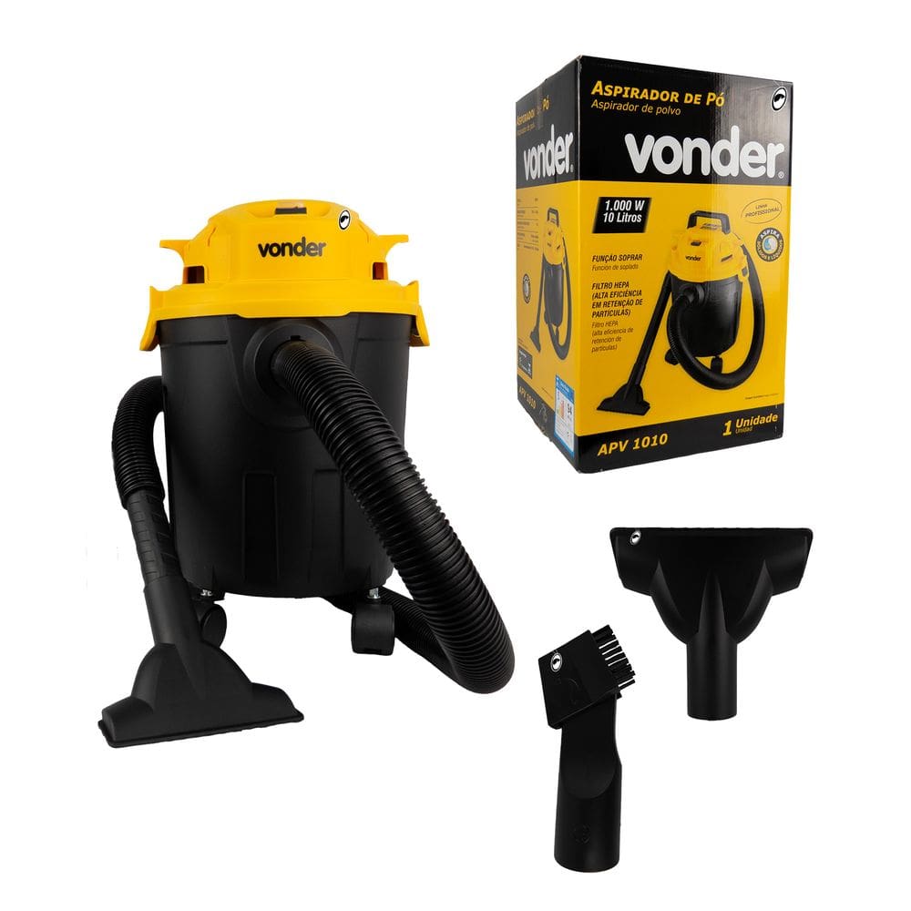 Aspirador De Pó e Líquidos 1000W 10 Litros APV 1010 127V Vonder