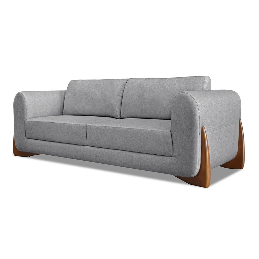 Sofá Jobim 3 Lugares 2,50 Linho Cinza - Lucadi Home